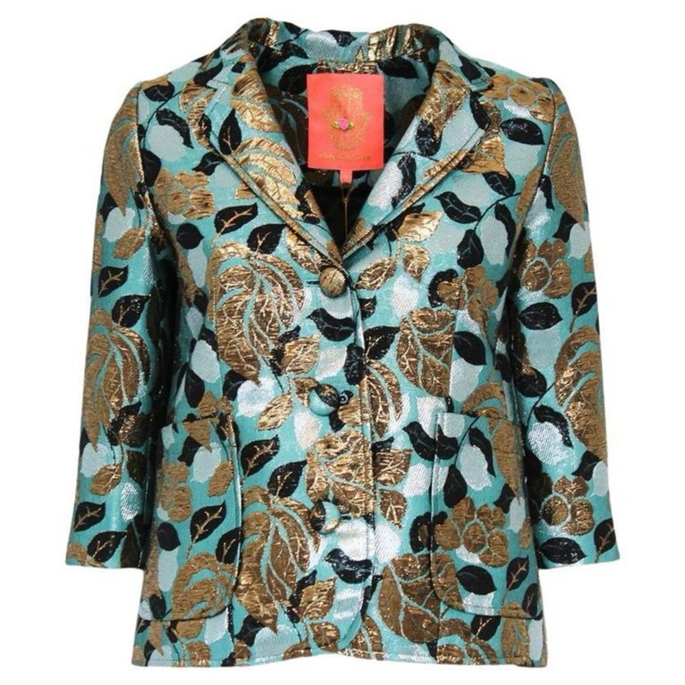 Manoush Elegant Gold and‎ Black Floral Jacket